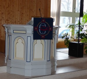 Gävle Betlehemskyrkan Waldenströms predikstol